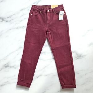 Michael Kors Red Cropped Ankle Jeans